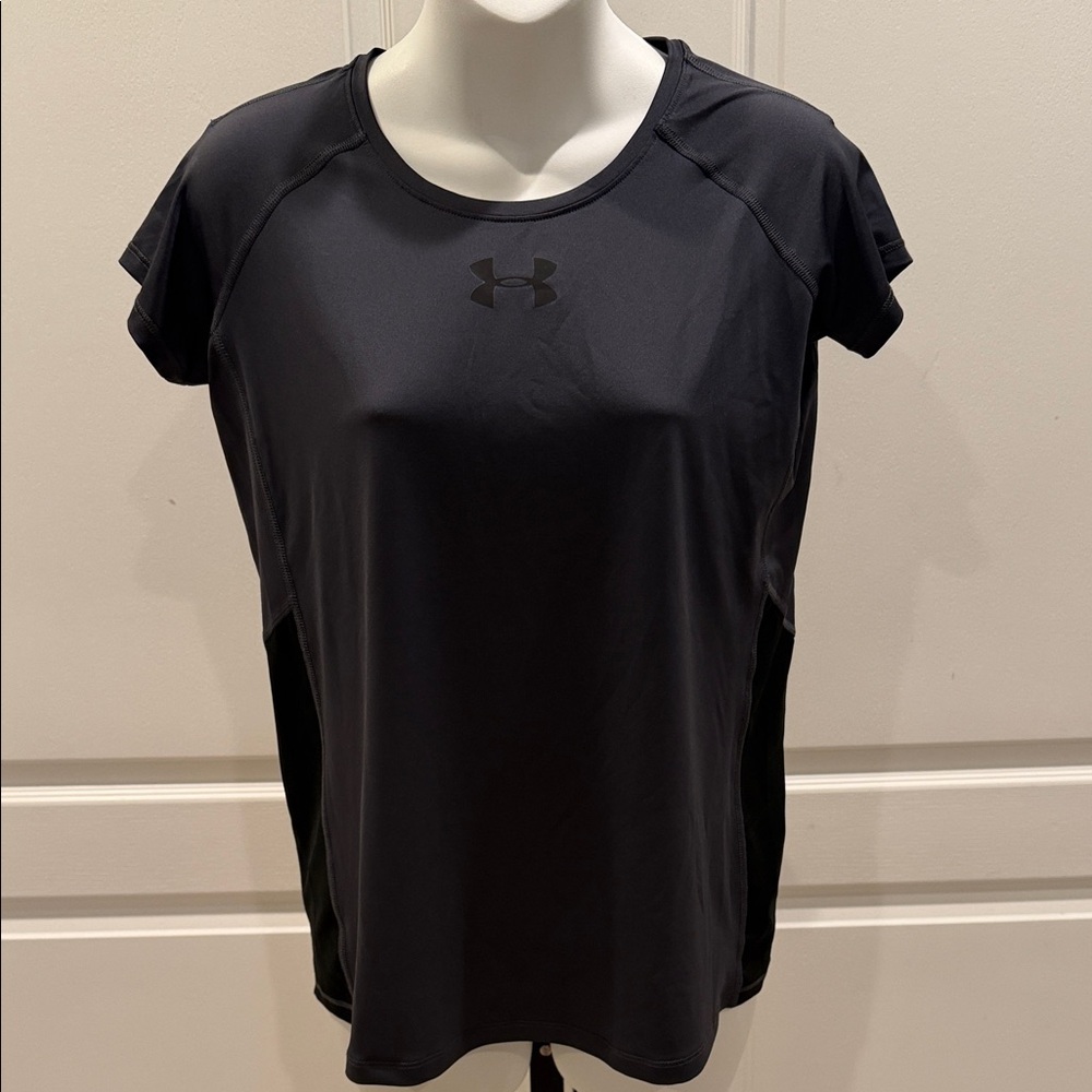 Under Armour Youth Girls Charcoal Short Sleeve Tee